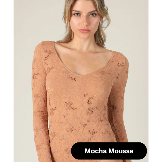 Lace Textured Bodysuit *Final Sale*
