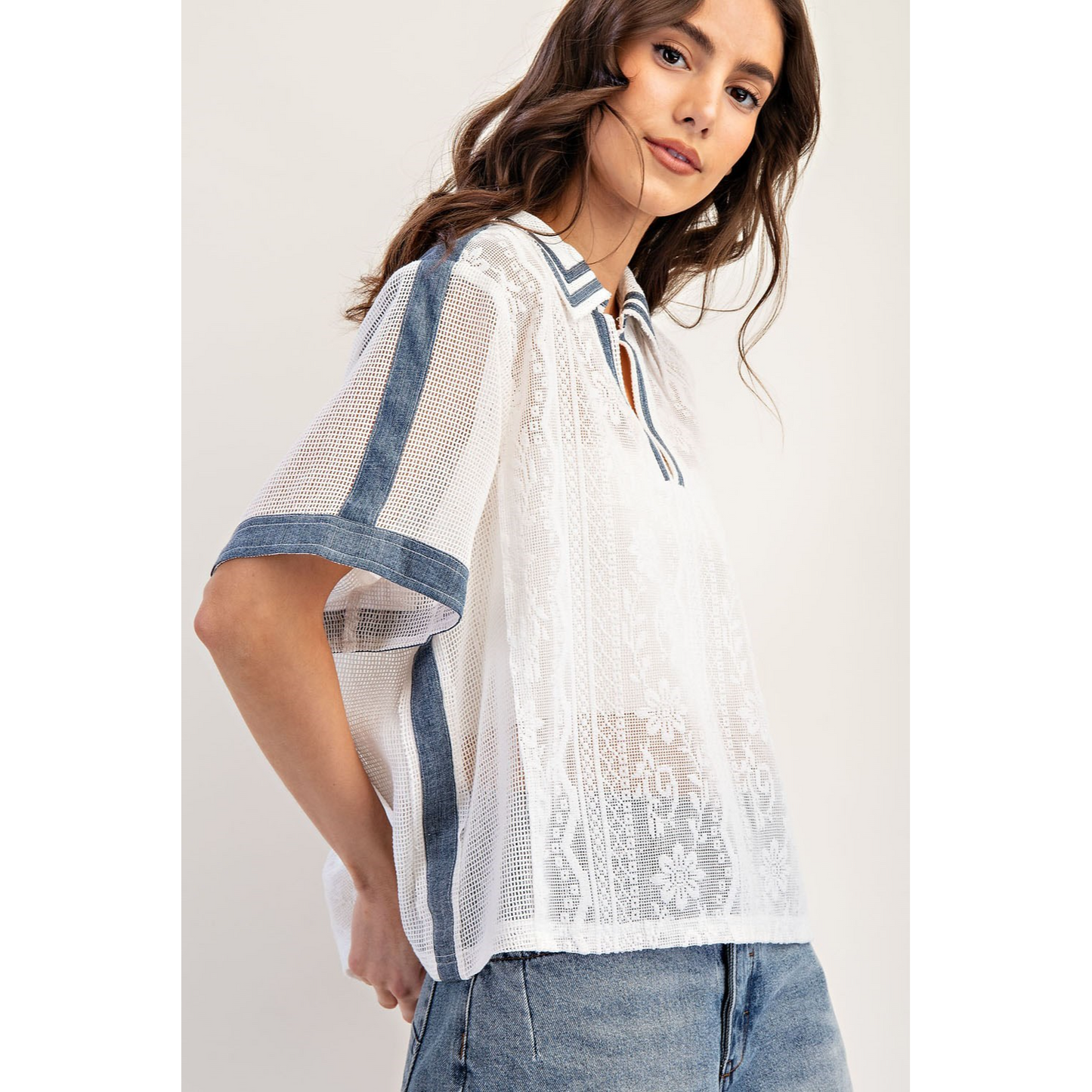 Wheel in the Sky Lace Top