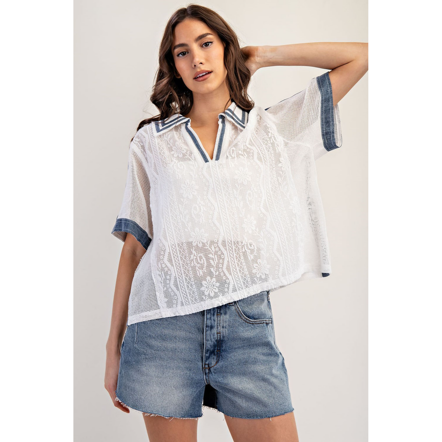 Wheel in the Sky Lace Top