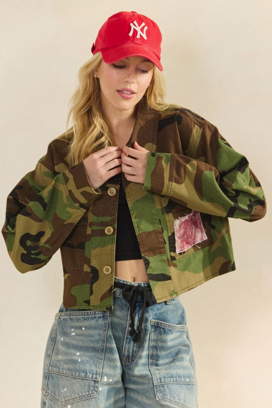 Surrender Camo Floral Jacket