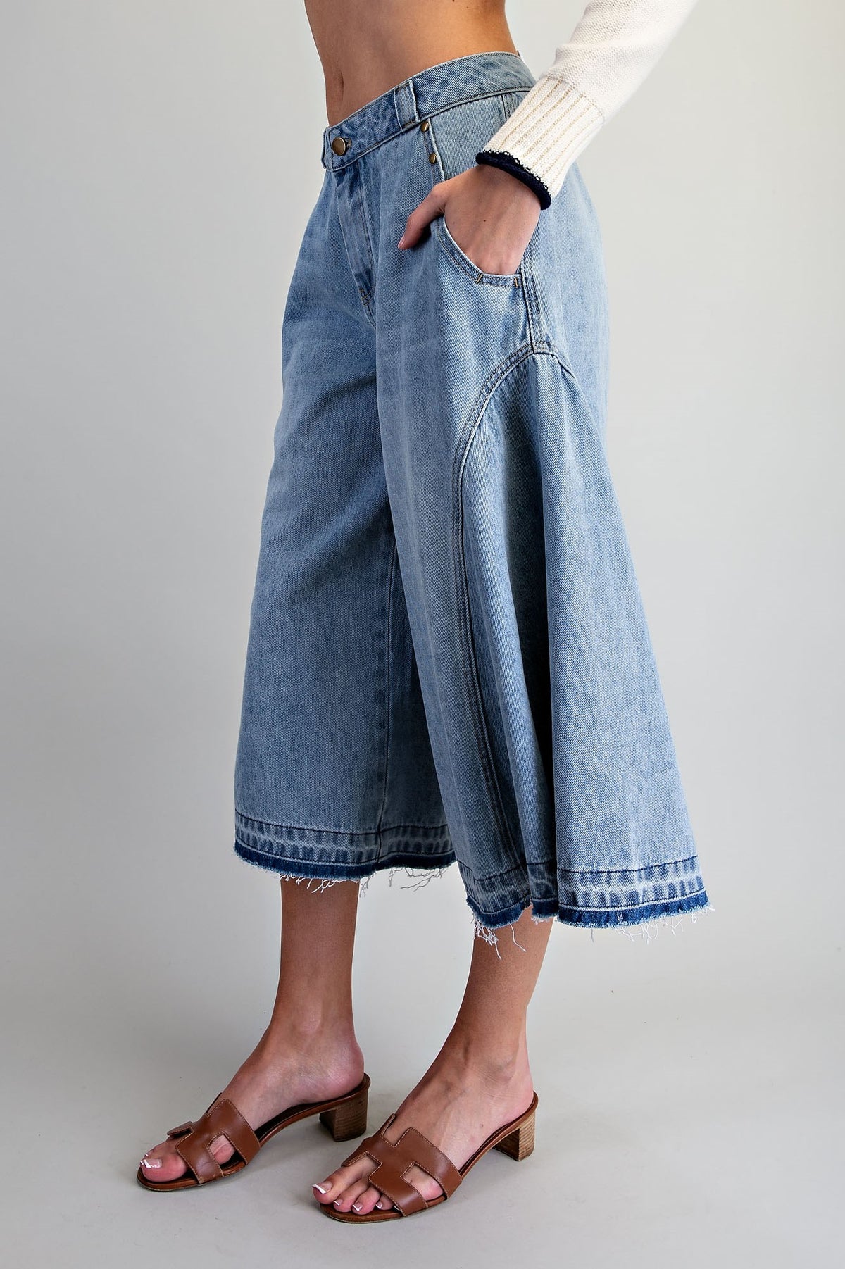 On the Move Denim Culottes
