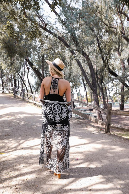 Tattoo Back Slip Dress