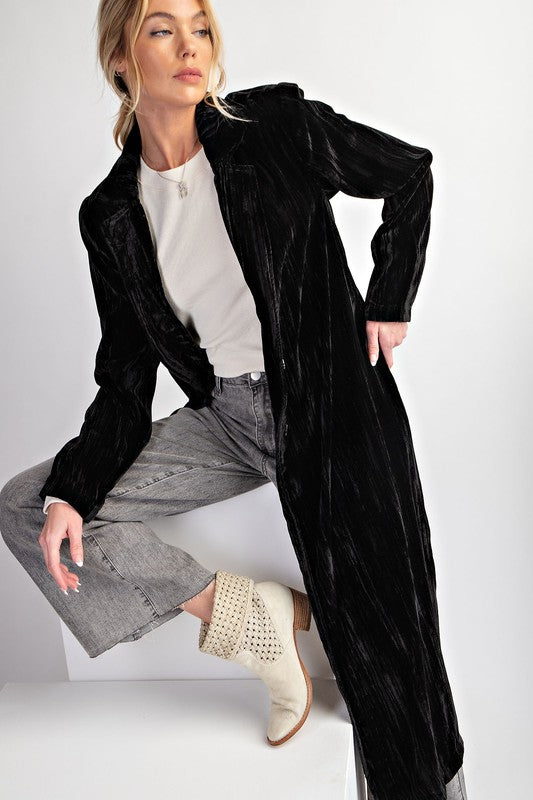 Smooth Operator Velvet Maxi Coat