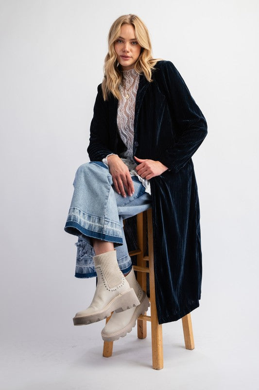 Smooth Operator Velvet Maxi Coat