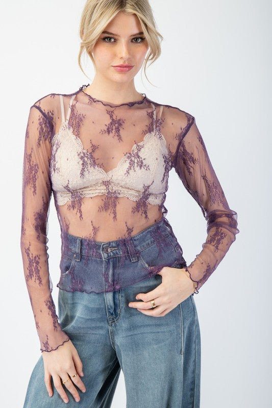 A Mesh Up of All the Colors Sheer Top