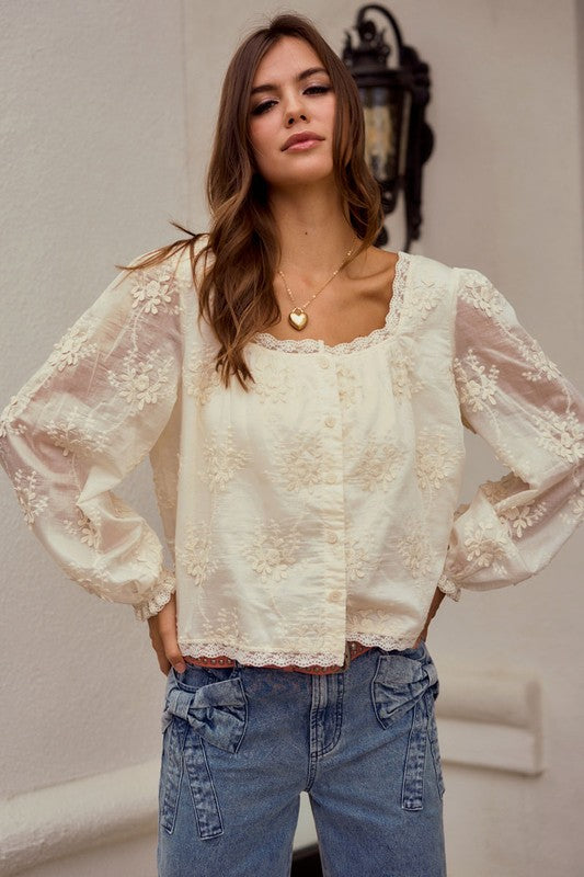 Willow Embroidered Top