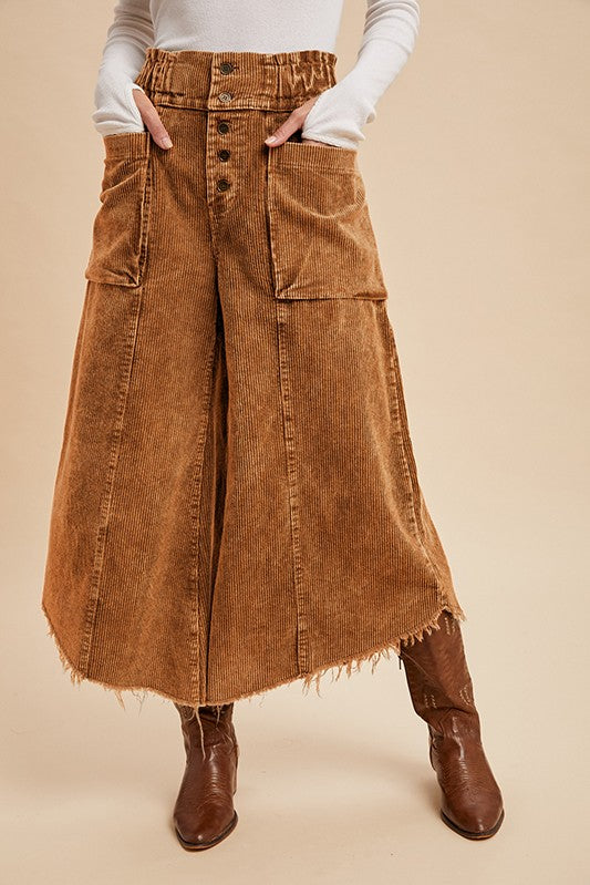 Fall Breeze Corduroy Crop Flares