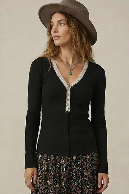 Still of the Night Henley Top