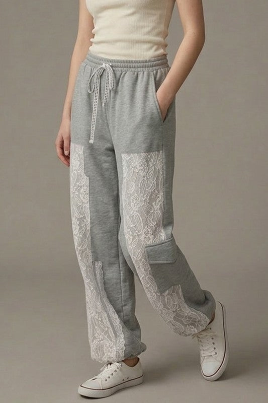 Days End Lace Jogger Pants