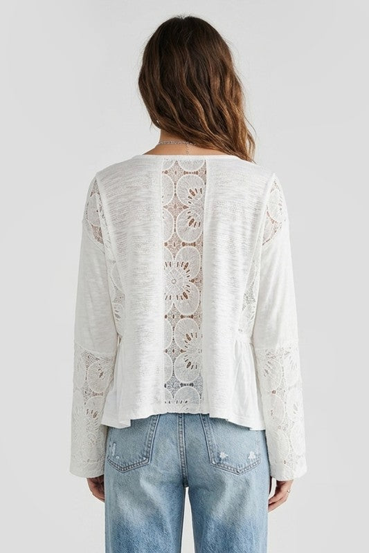 More Than This Lace Sleeve Top