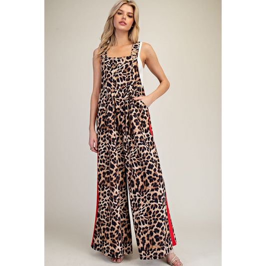 Hollywood Nights Leopard Jumpsuit