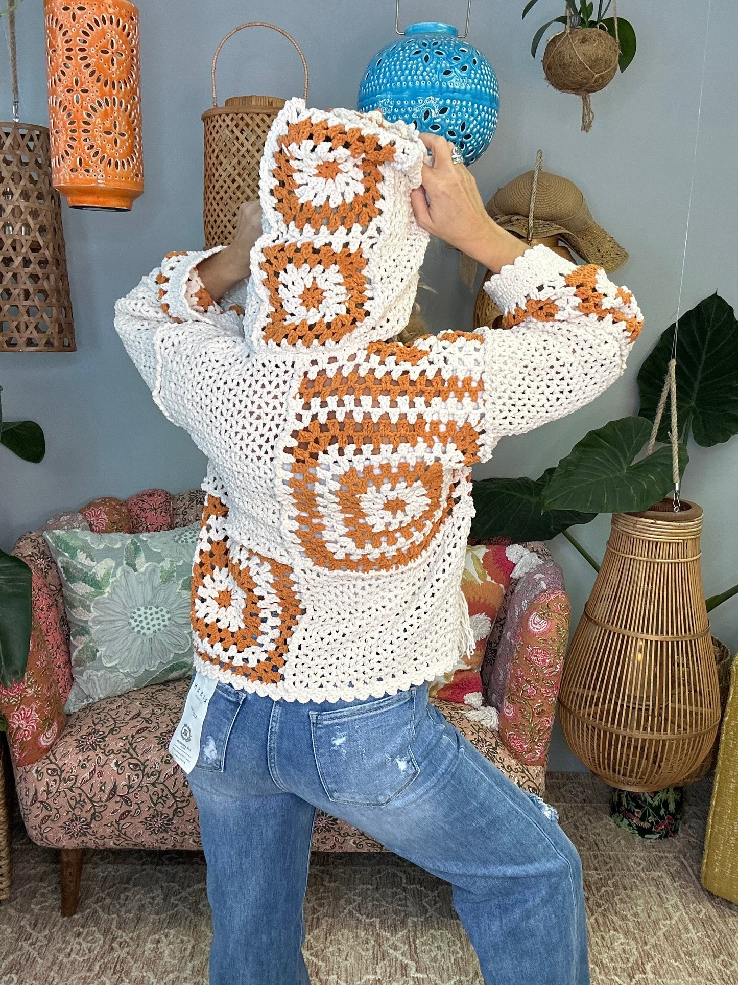 Tangerine Dreams Crochet Hoodie