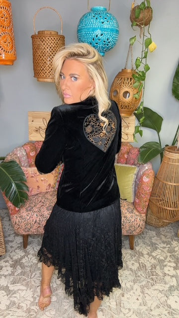 Who's That Girl Velvet Blazer