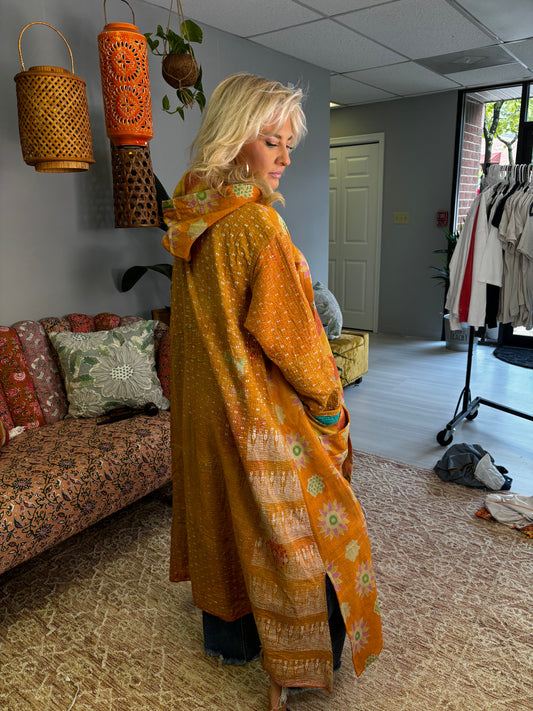 One Of A Kind Long Kantha Coat