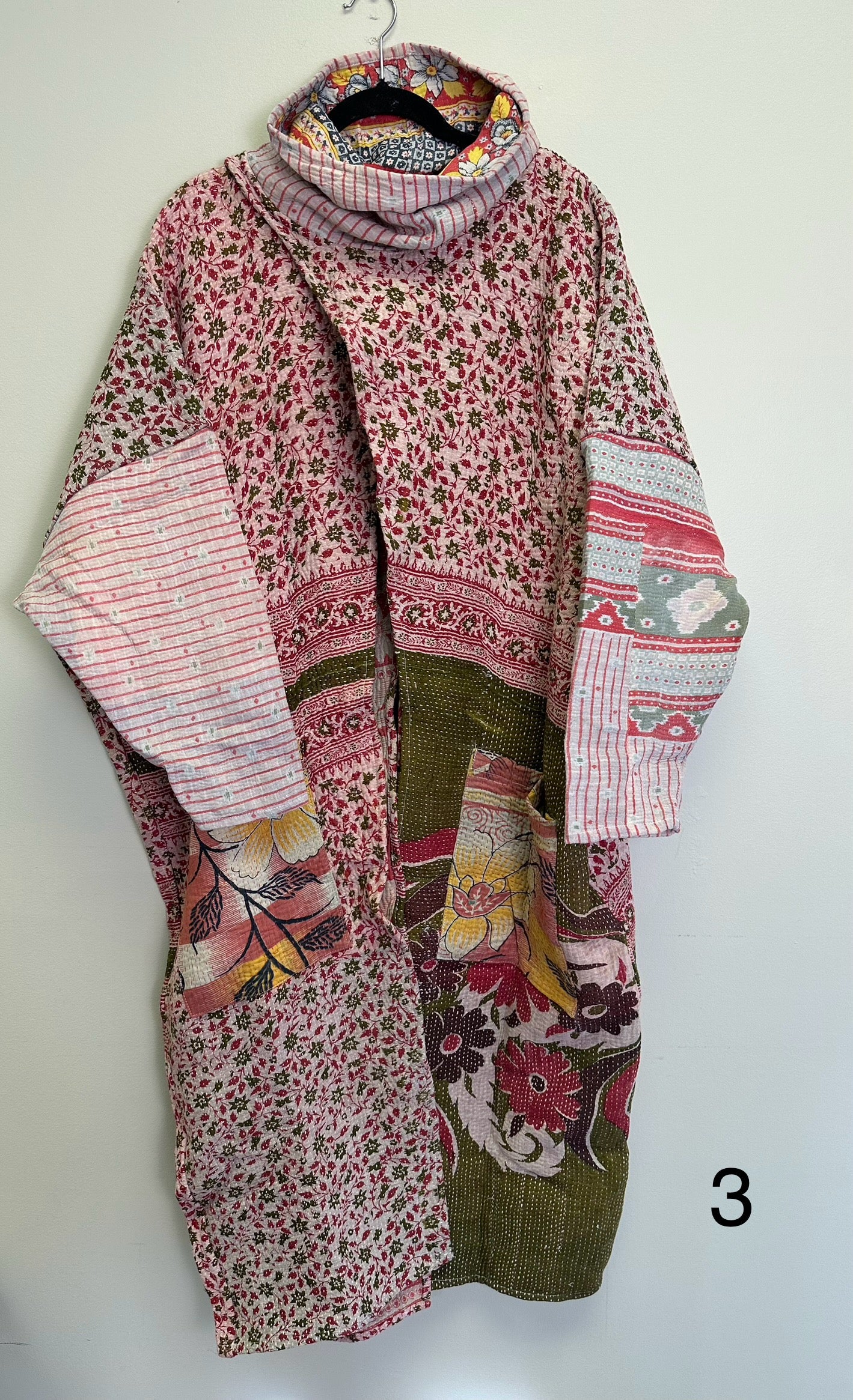 Cowl Split Kantha Pullover