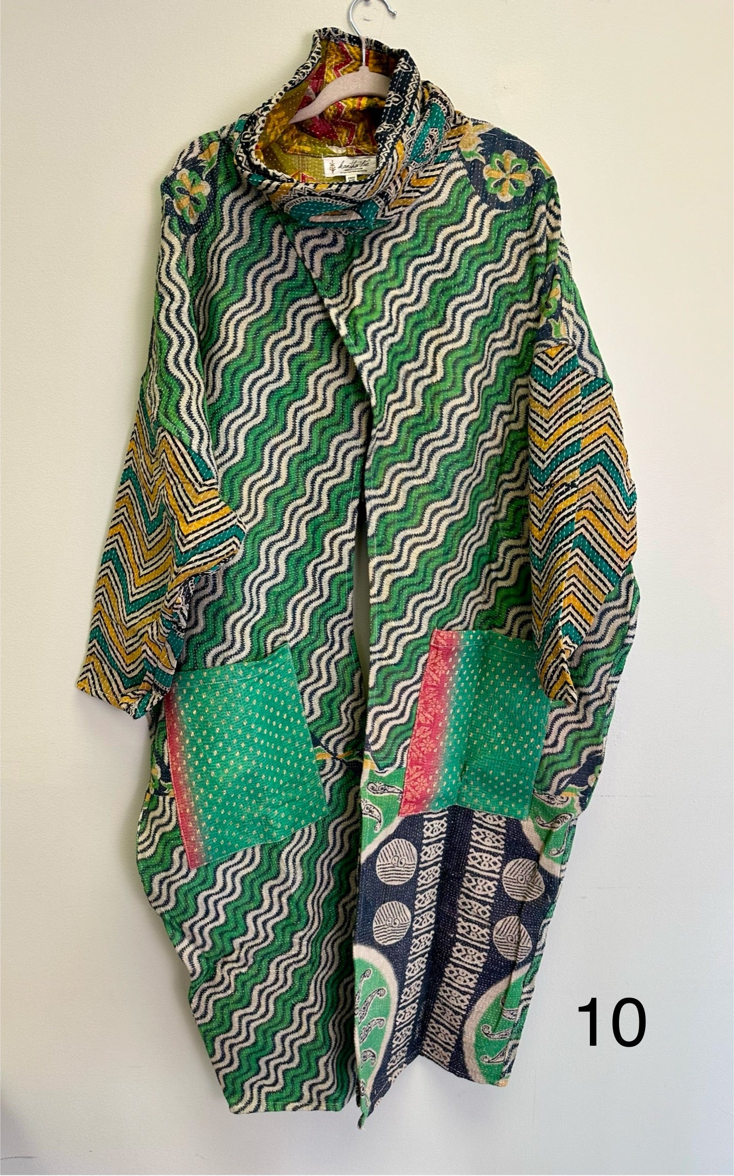 Cowl Split Kantha Pullover