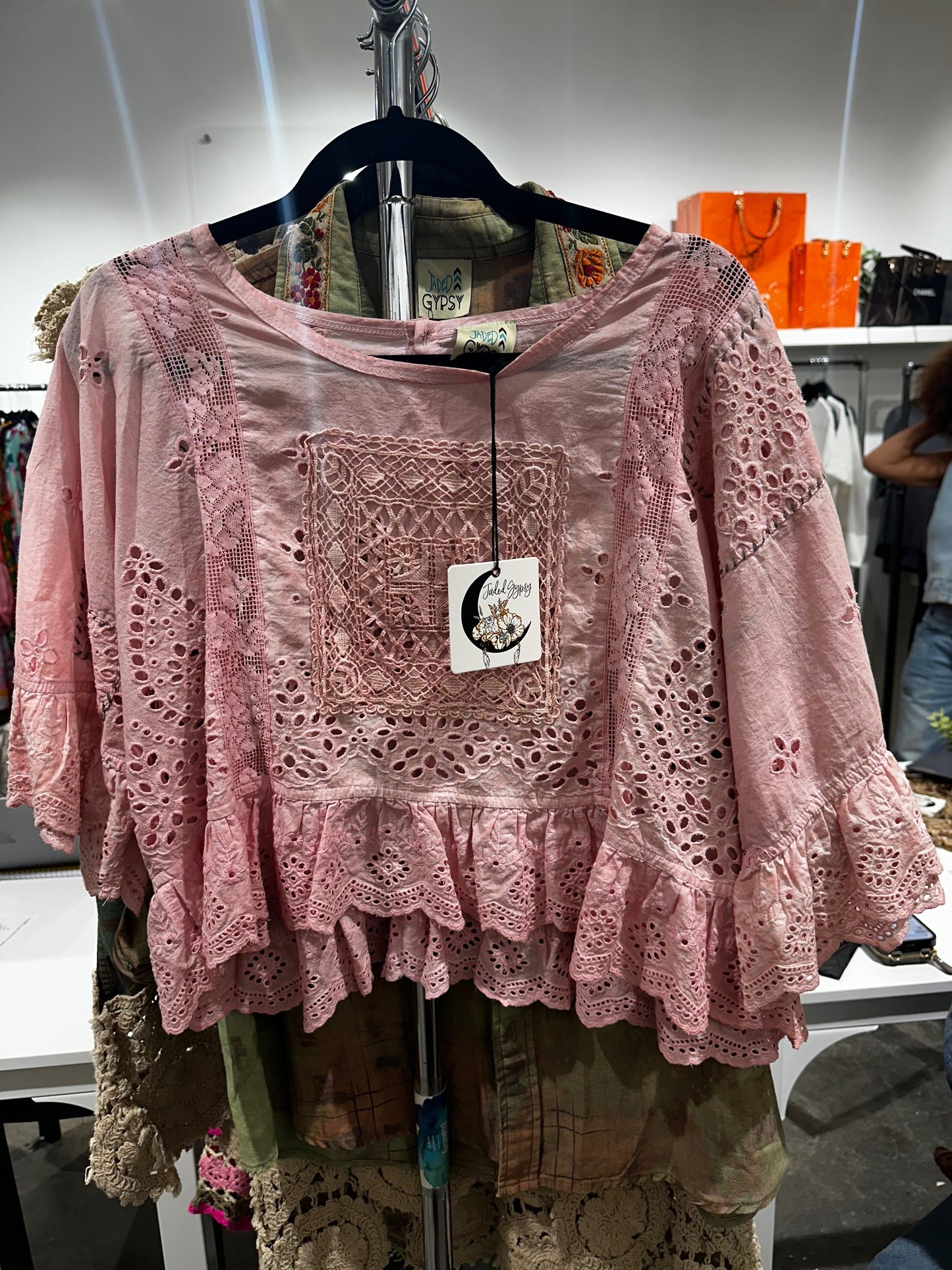 Softly Worn Eyelet Top
