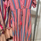 Blue/Pink Stripe Dress