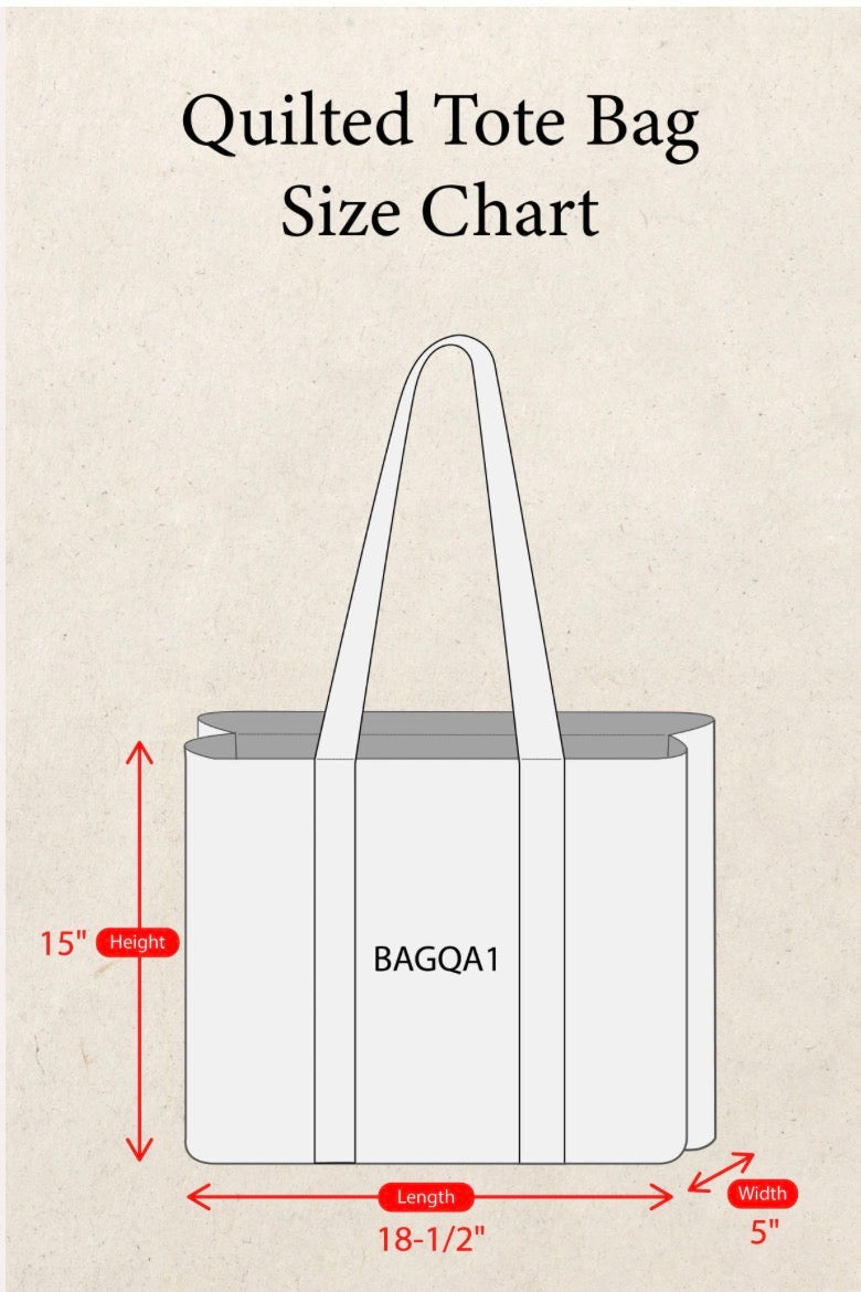 Geometric Quilted Tote Bag