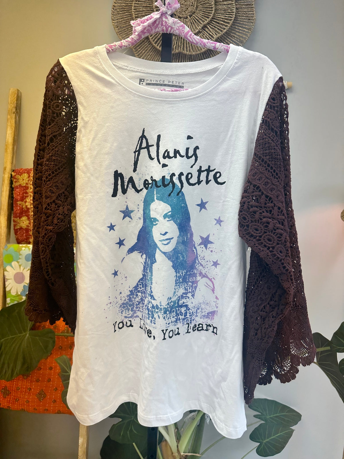 Crochet Sleeve Graphic Tees