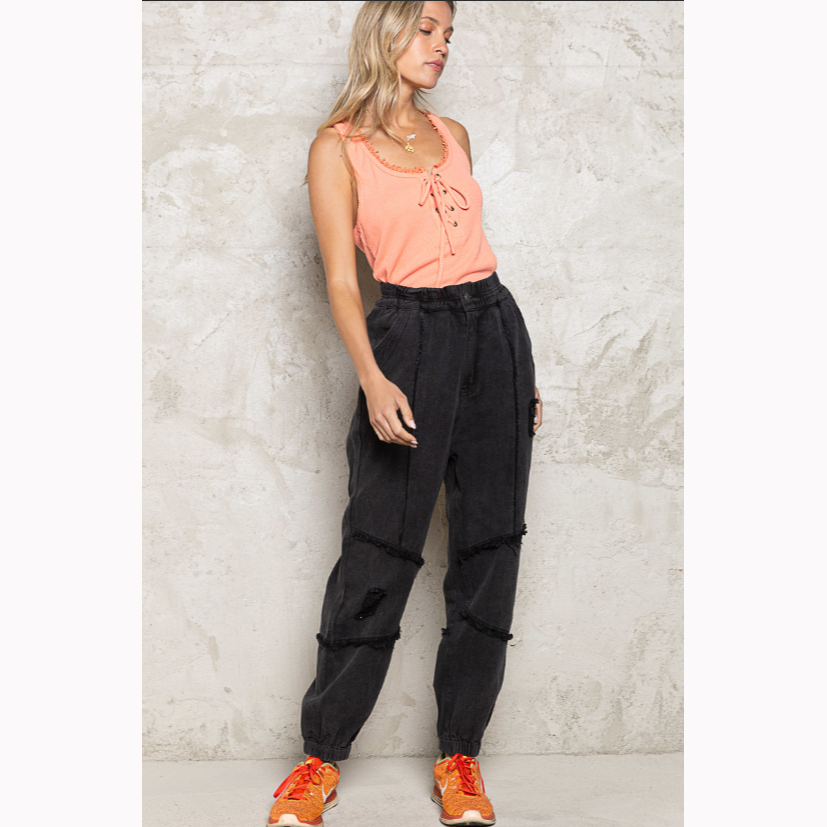 Changing Lanes Denim Jogger Pants