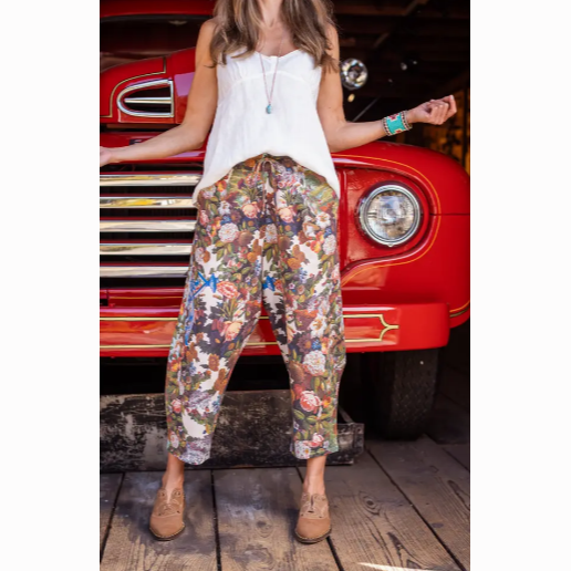 Love Language Linen Floral Artist Pants