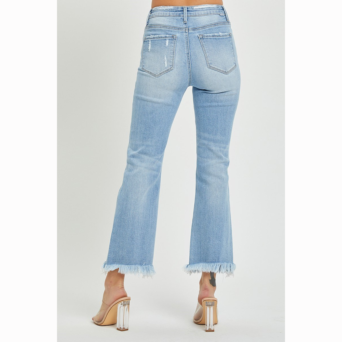 Risen Light Wash Kick Flare Jeans