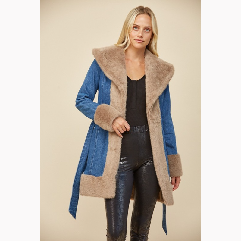 Penny Lane Long Faux Fur Coat