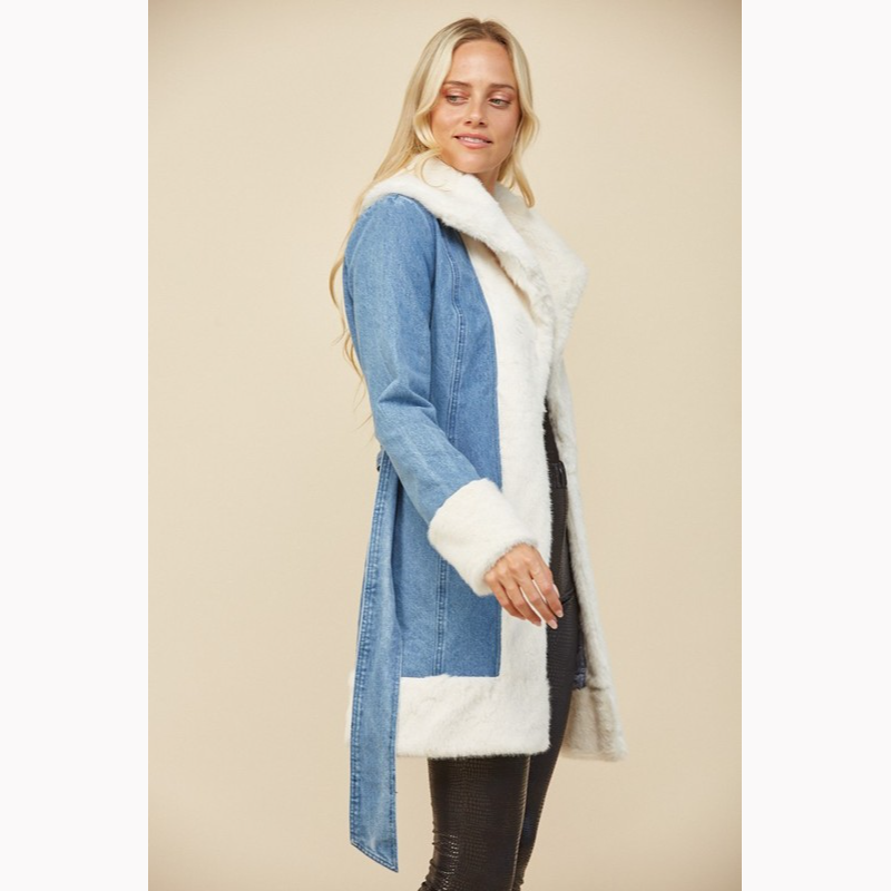 Penny Lane Long Faux Fur Coat