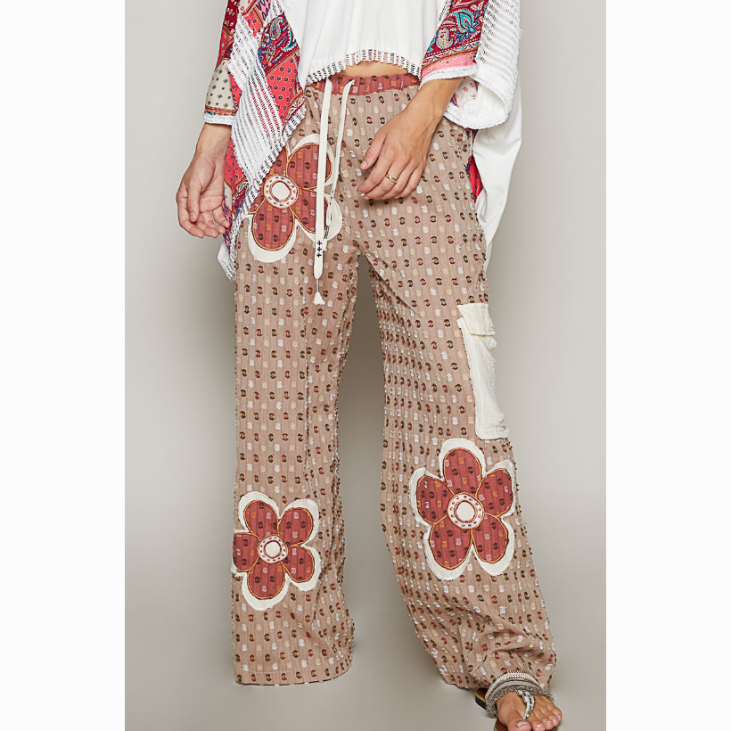 Fall Flowers Wide Leg Pants