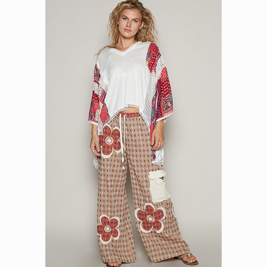 Fall Flowers Wide Leg Pants