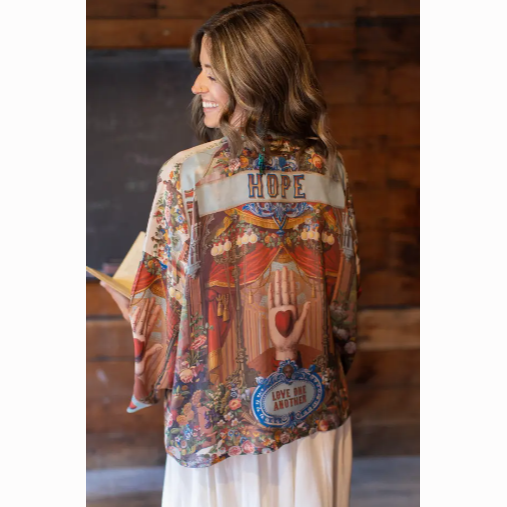 Love Language Bamboo Cropped Kimono Cardigan