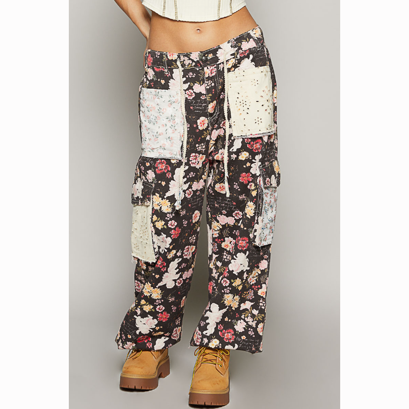 Wildflowers Denim Cargo Pants