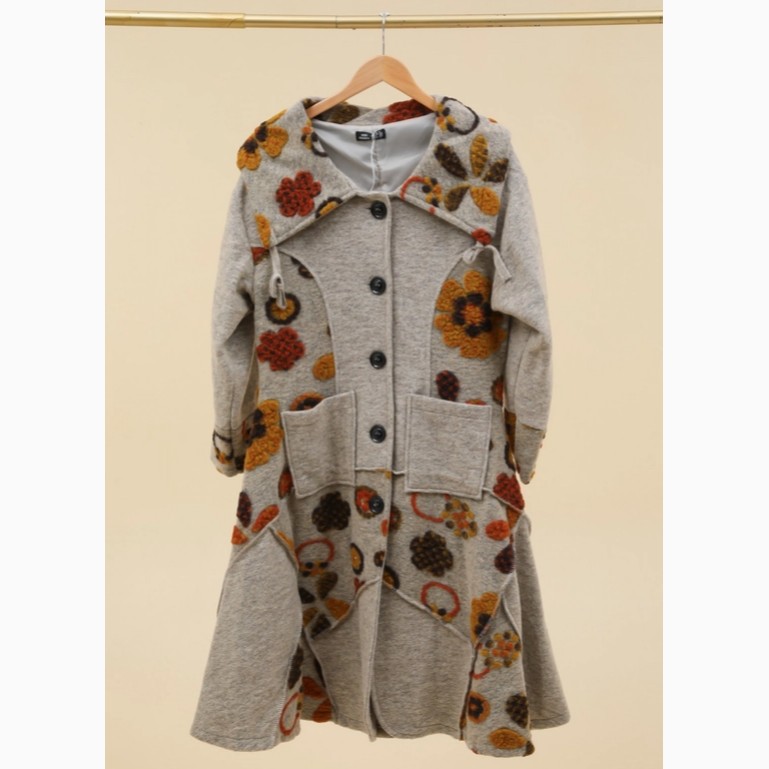 Floral Wool Coat