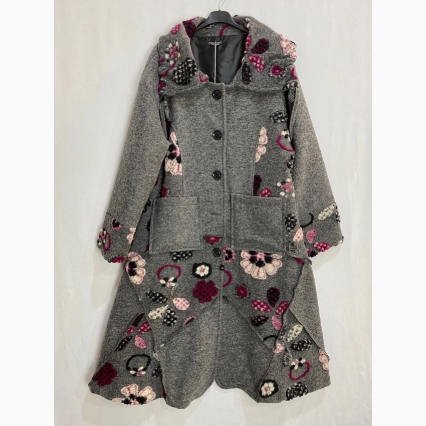 Floral Wool Coat