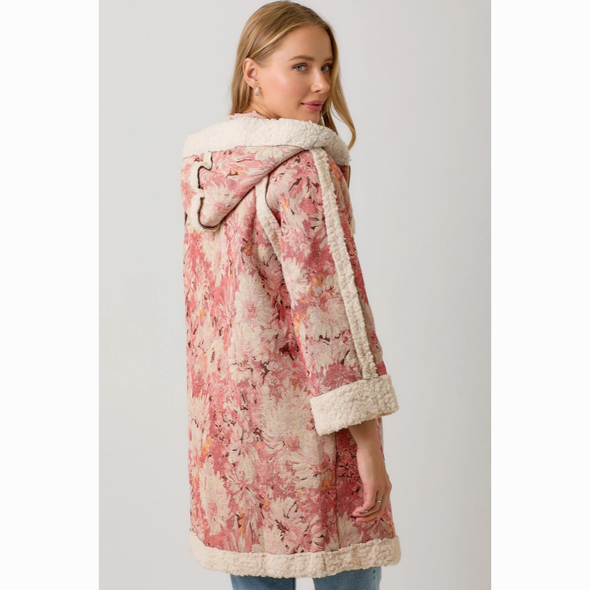 Life in Watercolor Floral Coat