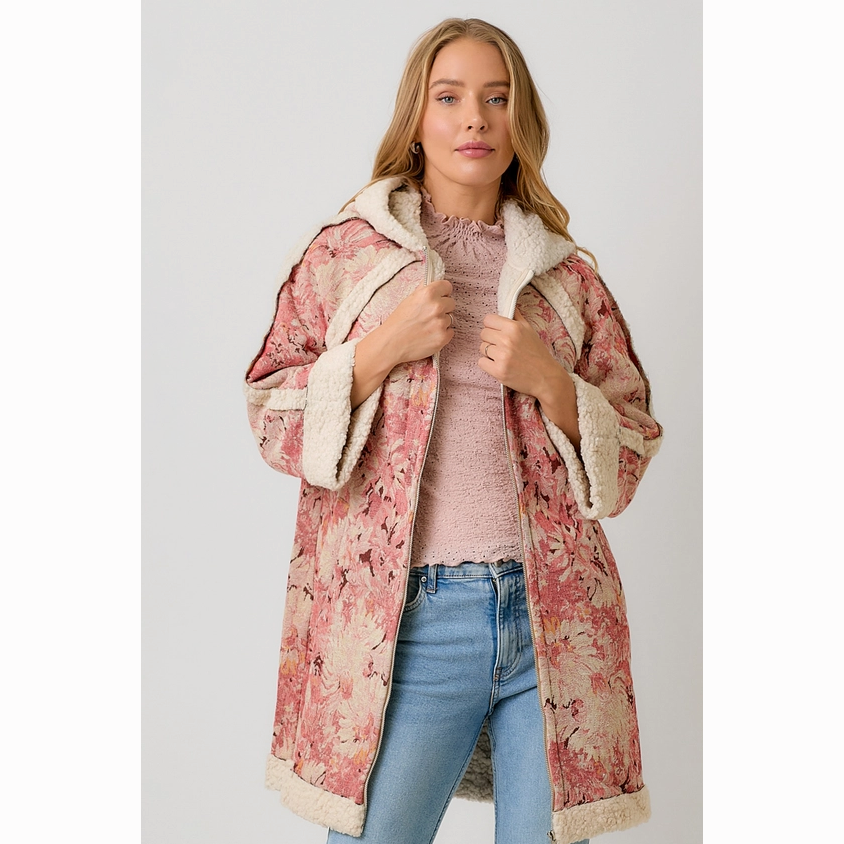 Life in Watercolor Floral Coat