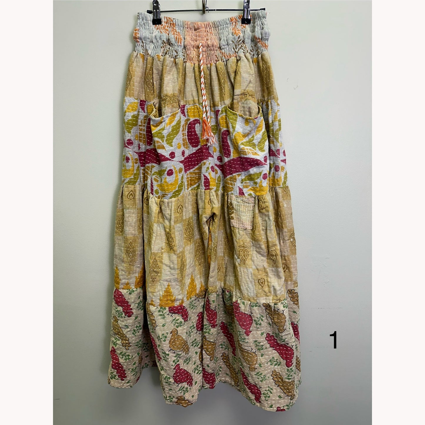 Lotus Wide Leg Kantha Pants