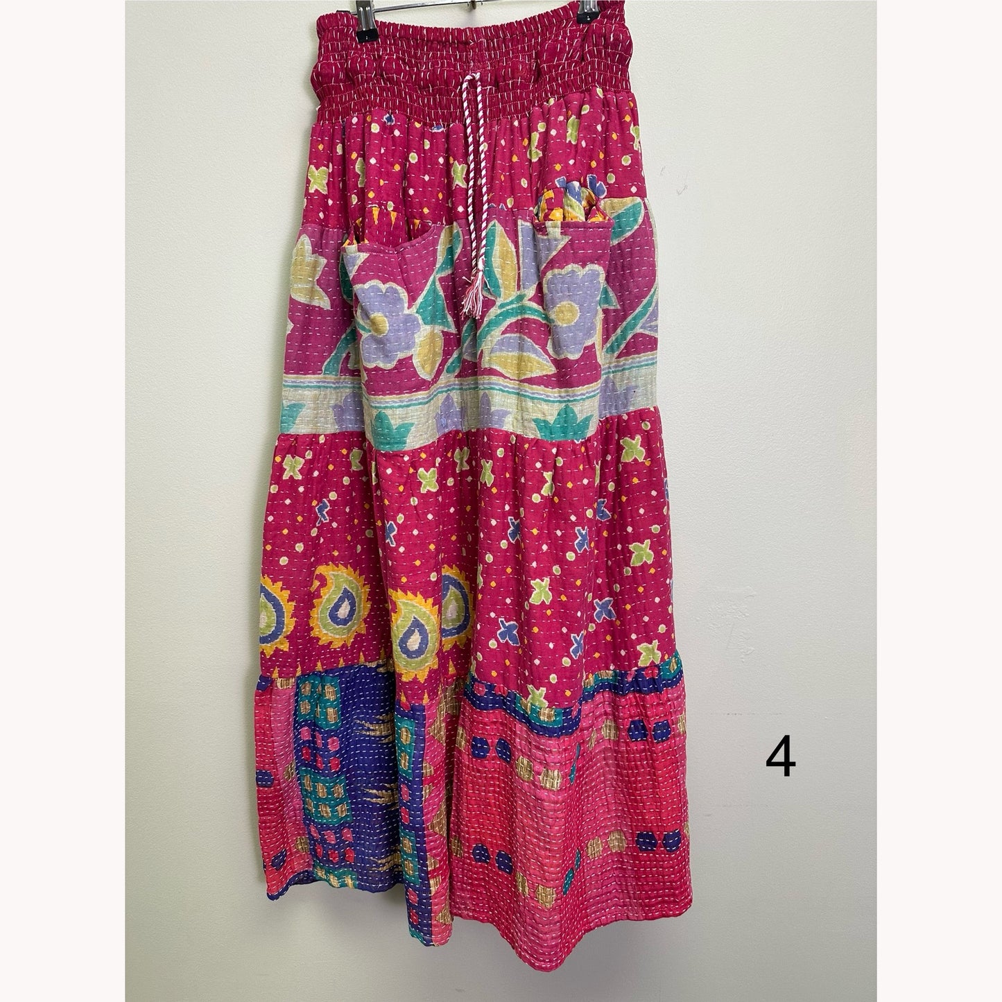 Lotus Wide Leg Kantha Pants