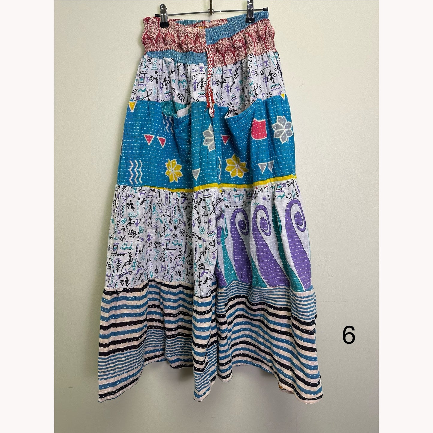 Lotus Wide Leg Kantha Pants