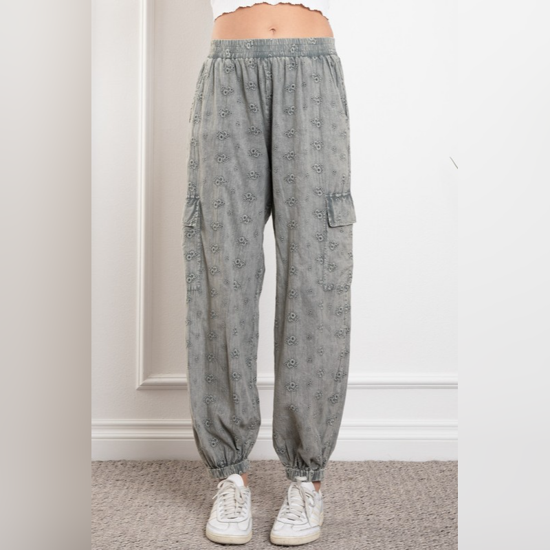 Eye Love It Eyelet Jogger Pants