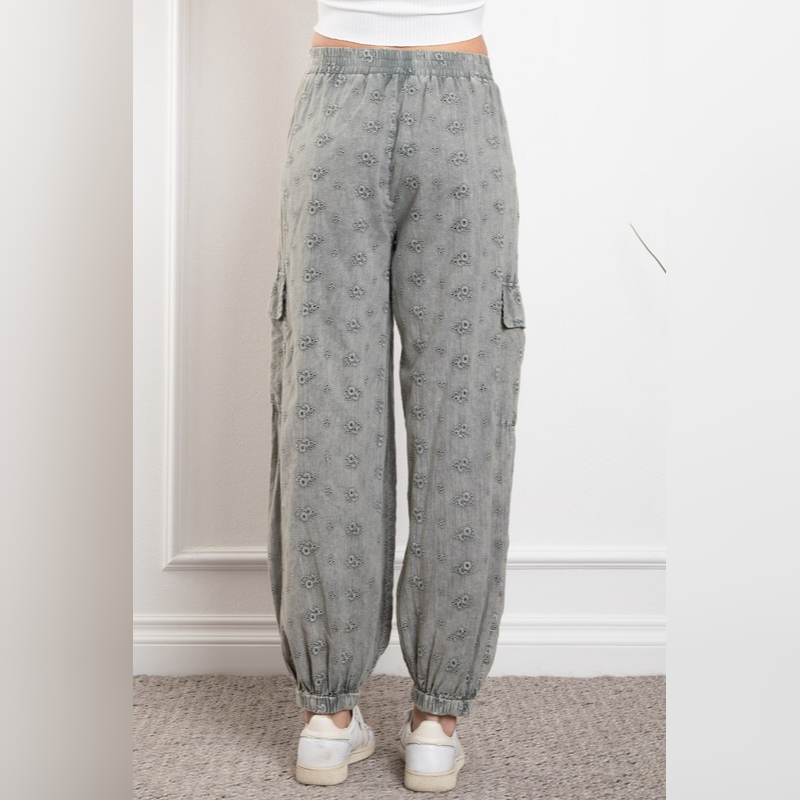 Eye Love It Eyelet Jogger Pants