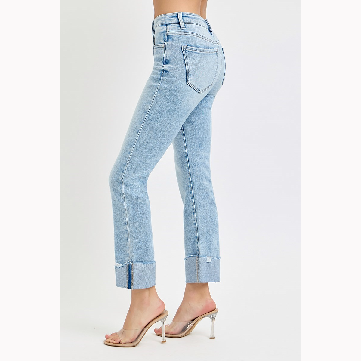 Risen Cuffed Light Wash Jeans