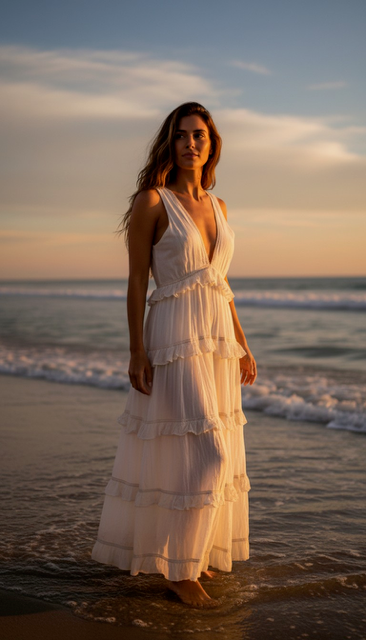 V-neck Sleeveless Maxi Dress