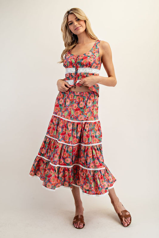 Garden Soiree Midi Skirt