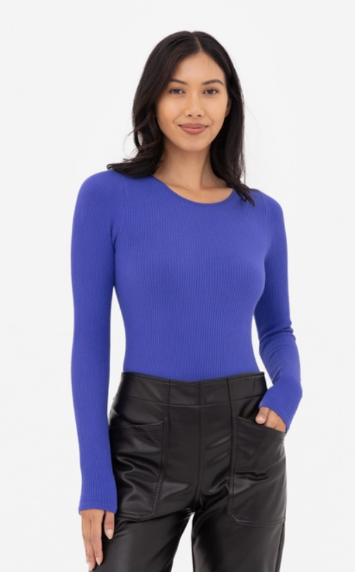 Long Sleeve Ribbed Bodysuit