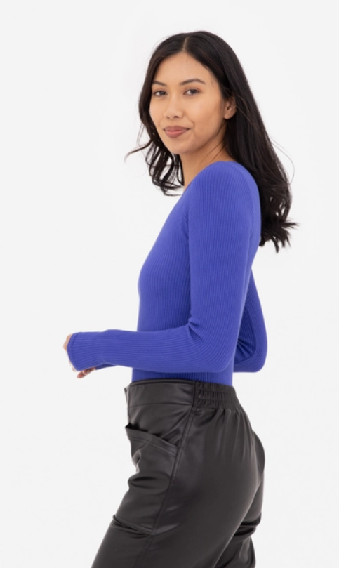 Long Sleeve Ribbed Bodysuit