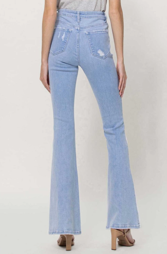 Vervet Color Block Flare Jeans