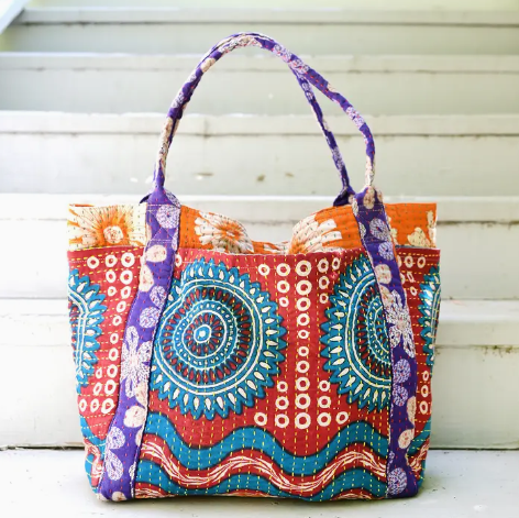 Kantha Carryall Tote Bag