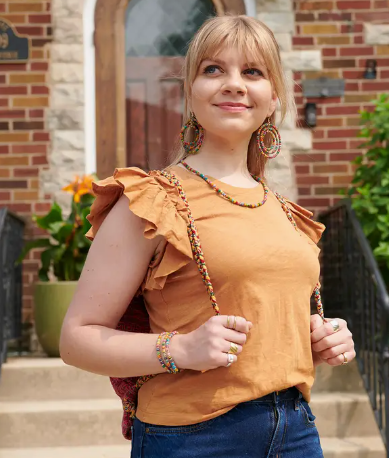 Kantha Drawstring Backpack